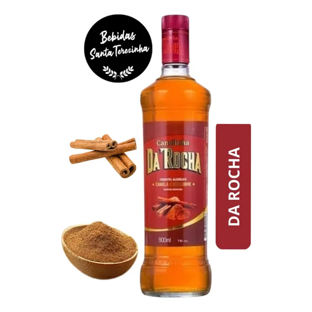 Cachaça Canelinha Da Rocha 900ml Pronto Consumo Gengibre