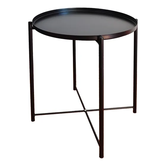 Mesa Popstore nordica ratona arrime hierro bandeja desmontable color negro