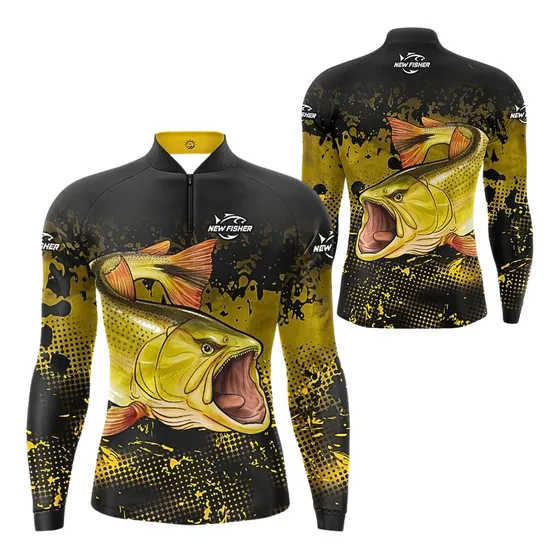 Camisa Camiseta De Pesca Com Proteção Solar Uv50+