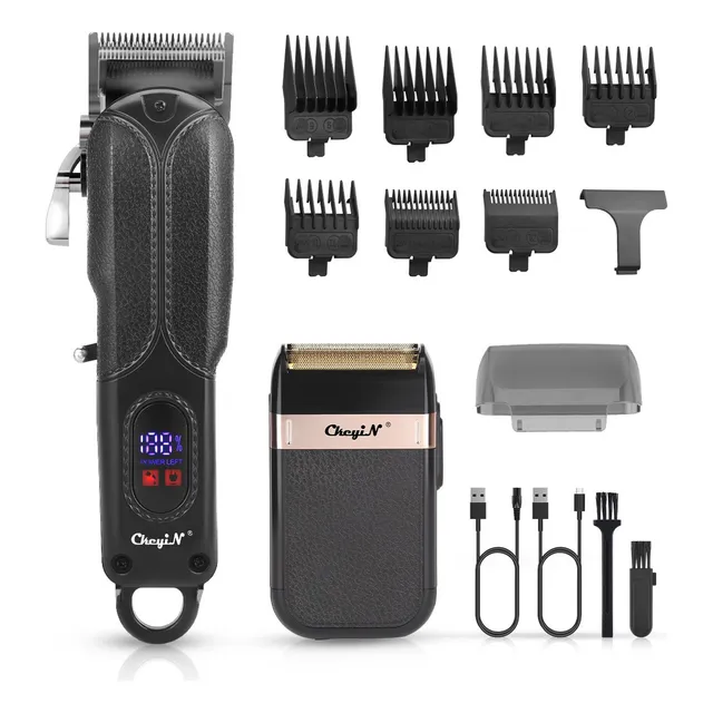 Cortadora De Pelo Maquina Para Cortar Cabello Afeitadora Rasuradora Kit Color Negro