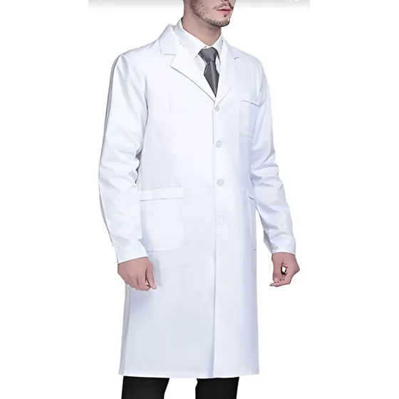 Bata De Laboratorio Blanca Nueva Tallas M, L Y Xl.