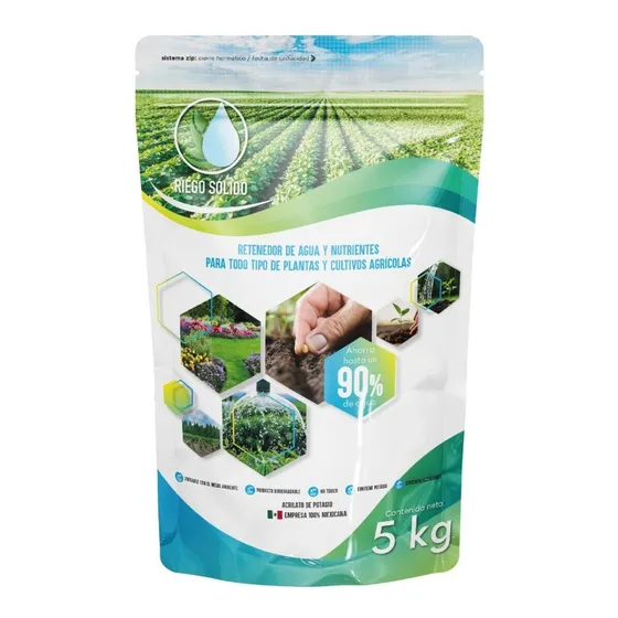 Hidrogel Agrícola. Acrilato De Potasio. Riego - Lluvia 5kg