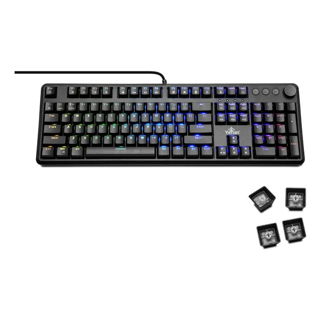 Teclado Gamer Yeyian Ytm-28208b Asward S3000 Switch Azul Rgb