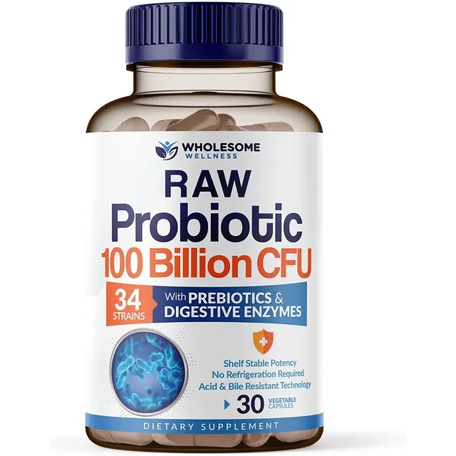 Probioticos Raw 100 Billions - 34 Cepas Con Prebioticos 