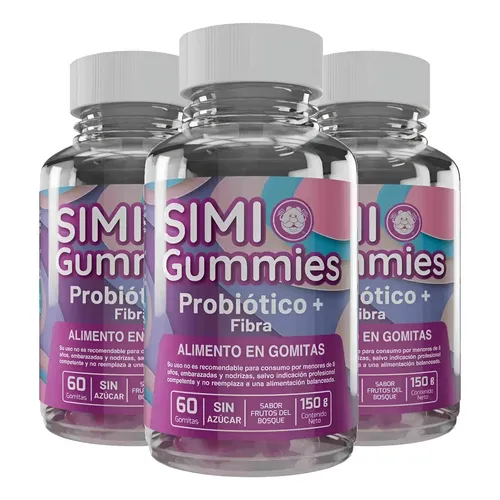 Simi Flakes Simi Gummies Multivitaminicos Sin Azucar 60 Gomitas Sabor Frutos Del ...