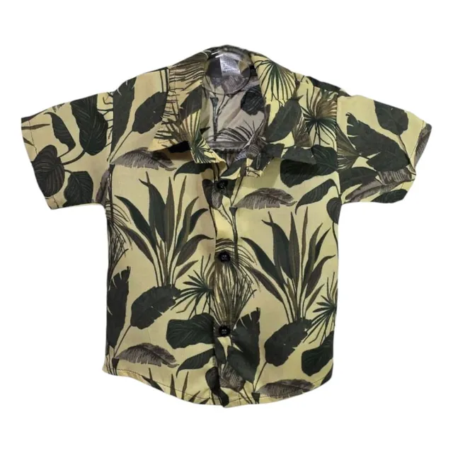 Camisa Hawaiana Estampada Kids Niños Y Bebes Super Cancheras