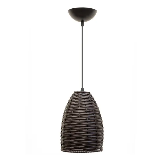 Pendente Junco Taça Tabaco Poptem Luminária Lustre Gourmet Rústica Retrô luminaria junco redonda de teto com altura regulável para sala balcão quarto e varanda