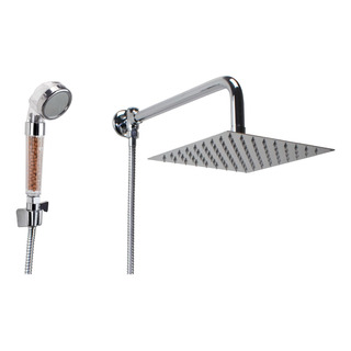 Ducha Inox 20 Cm C/ Chuveirinho De Mão C/ Esferas Ionizantes Ducha Inox 20 Cm C/ Chuveirinho De Mão C/ Esferas Ionizantes