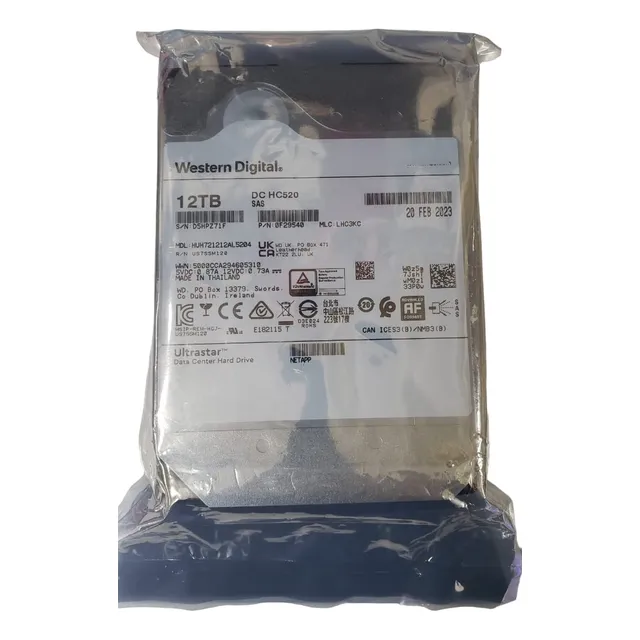 Disco Duro Interno Western Digital Dc Hc520  12tb