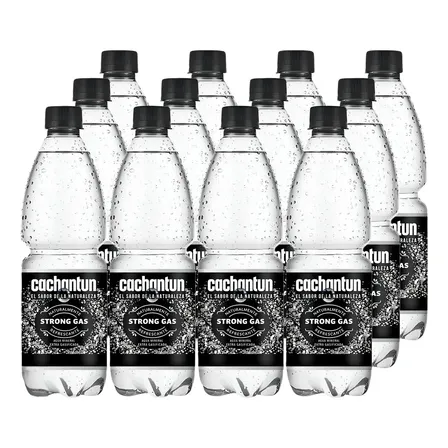 Agua Mineral Cachantun Strong Gas 600 Ml Pack 12 Und