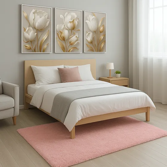 Tapete Para Sala Quarto In Felpudo Peludo Rosa Bebe Criança
