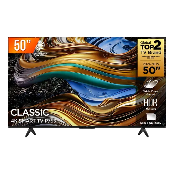 Smart Tv Led 50 Google Tv Uhd 4k Tcl P755 C/comando De Voz