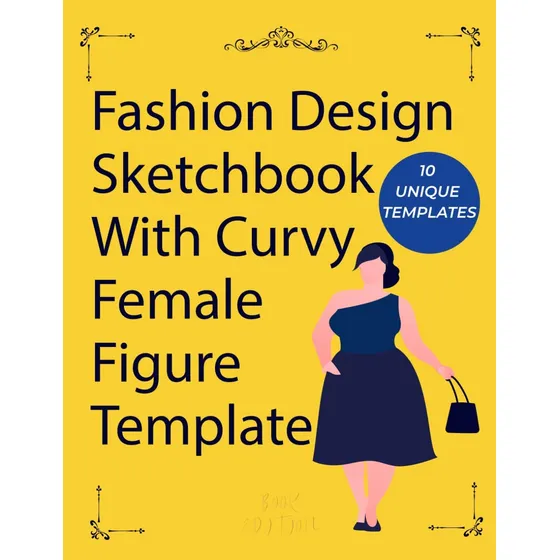  Livro: Caderno De Desenho De Moda Modelo De Figura Feminina