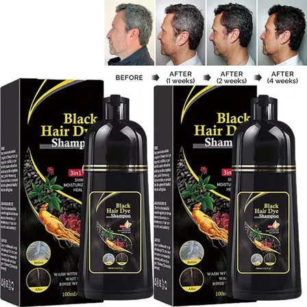 Champús De Tinte Instantáneo Para El Cabello Negro 200 Ml