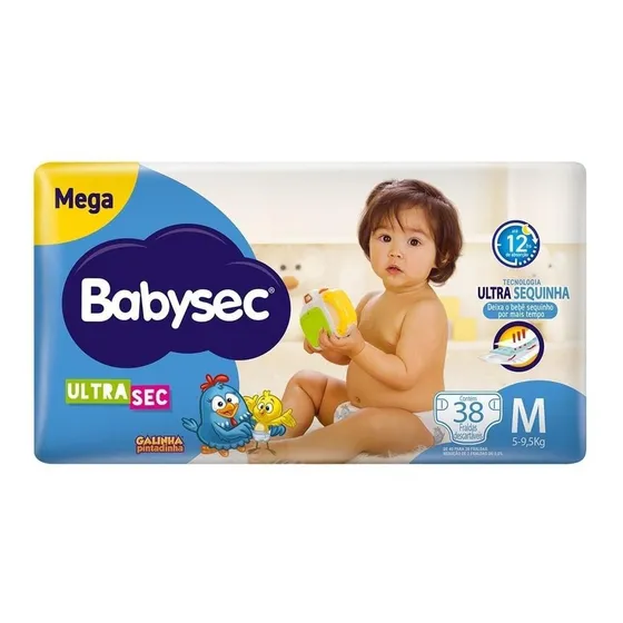 Fralda Babysec Mega M 38 Unidades