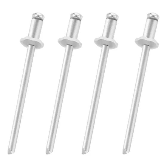 4 Piezas Remaches De Roseta Para Coche Acero Plateado