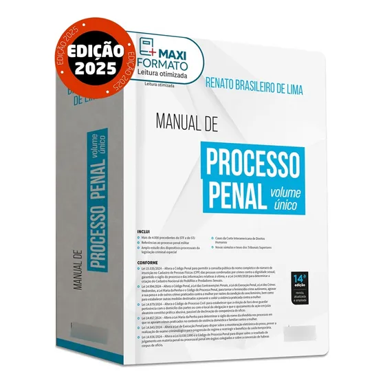 Manual De Processo Penal - Volume Único - Renato Brasileiro De Lima