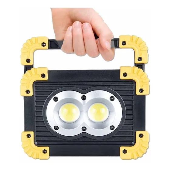 Reflector Led Lámpara Trabajo Mecanica Recargable Sin Cable