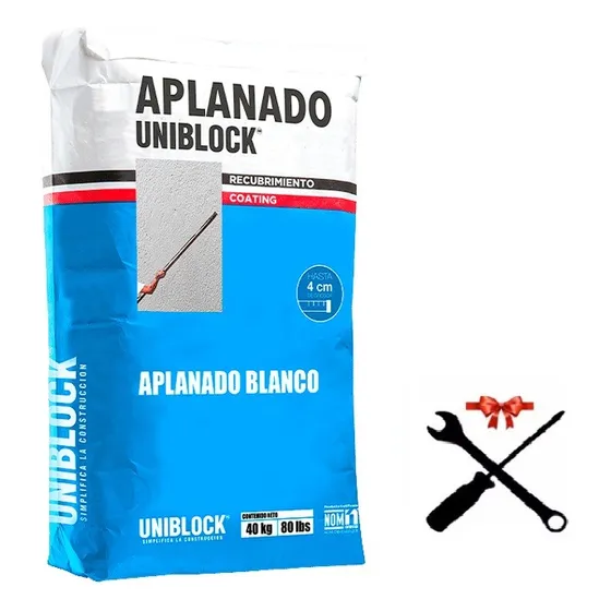 Uniblock Aplanado Blanco Mortero, Aplanados Rebocados 1pza
