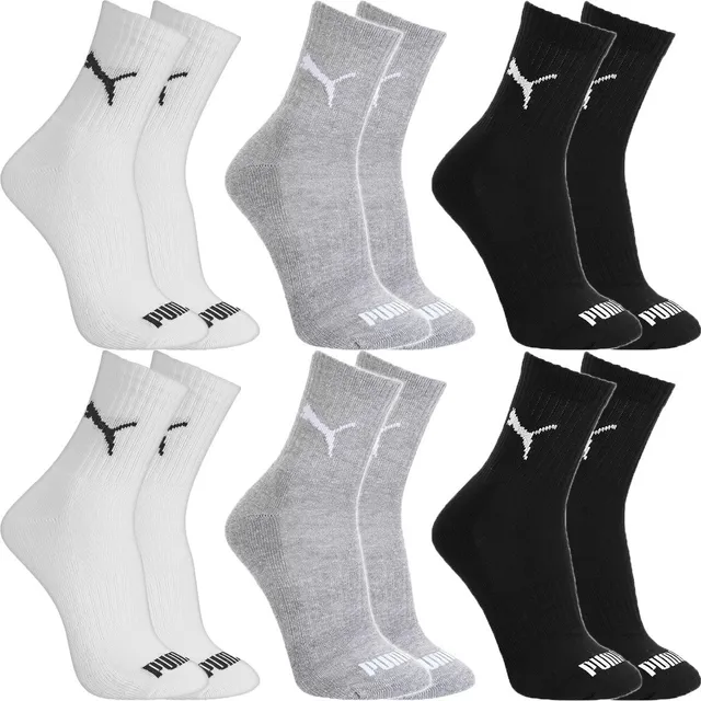 Kit 6 Pares Meias Puma Cano Médio Alto Atoalhada Original Kit 6 Pares Meias Puma Cano Médio Alto Atoalhada Original