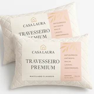 Kit C/2 Travesseiro Soft Antimofo Macio Antialérgico Inteligente Matelado Casa Laura Enxovais Kit C/2 Travesseiro Soft Antimofo Macio Antialérgico Inteligente Matelado Casa Laura Enxovais