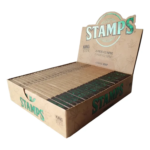 Papel Stamps King Size Caña-hem Caja Cerrada 25 Packs Bookle