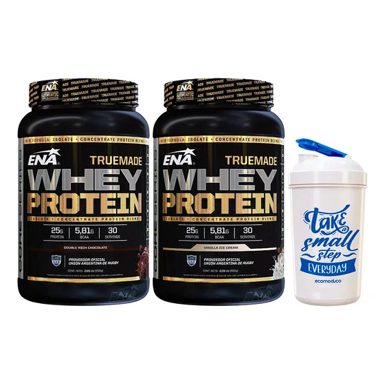 True Made Whey Protein Ena 2 X 2 Lb + Vaso Isolate Concentra