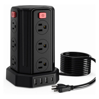 Multicontacto Torre 12 Ac /4 Usb Estación De Carga, 3m Multicontacto Torre 12 Ac /4 Usb Estación De Carga, 3m