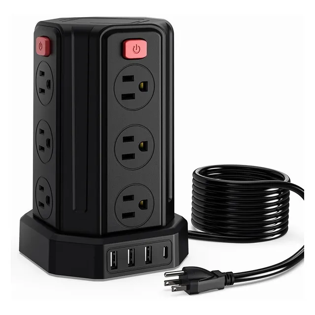 Multicontacto Torre 12 Ac /4 Usb Estación De Carga, 3m