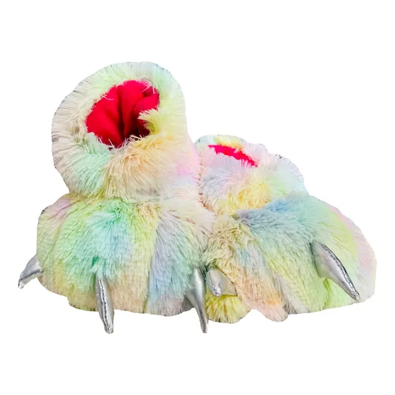 Babuchas Térmica Pantuflas Tela Peluche Garras Mujeres