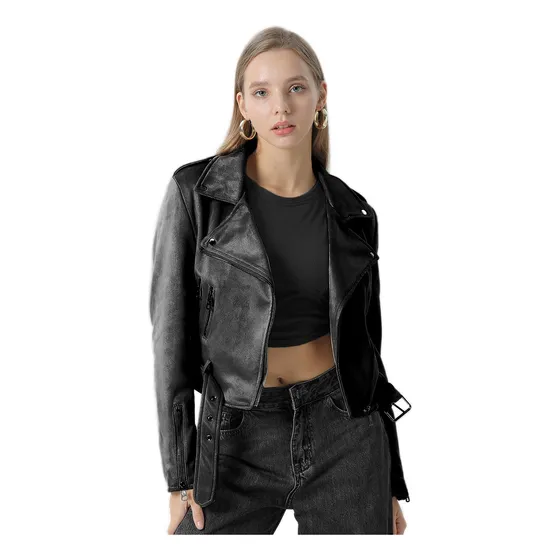 Campera Biker Oreiro Love Gamuzada Eco Cuero Ajustable Mujer