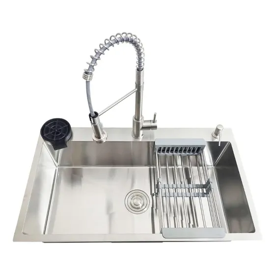 Cnx Set De Tarja Con Mezcladora Monomando, Acero Inox Acc