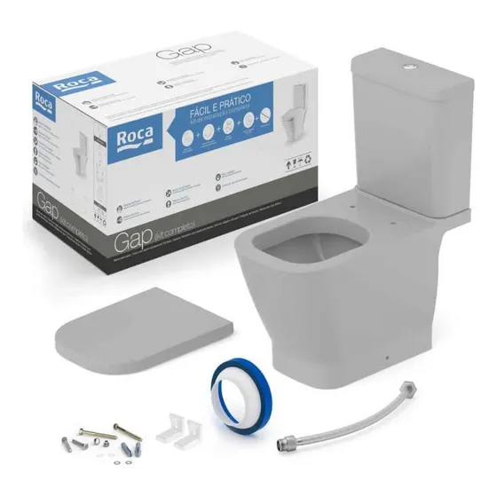 Poceta Roca Kit Gap Piedra Satín Asiento Y Comp. Marca: Roca