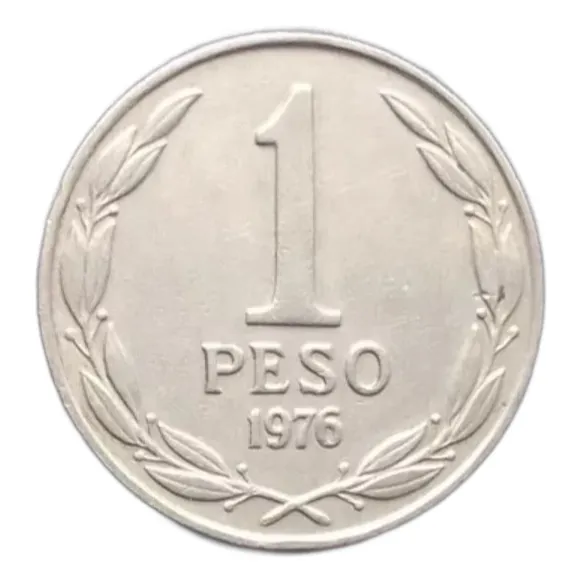 Moneda Chilena De 1 Peso Del Año 1975 Hasta 1979
