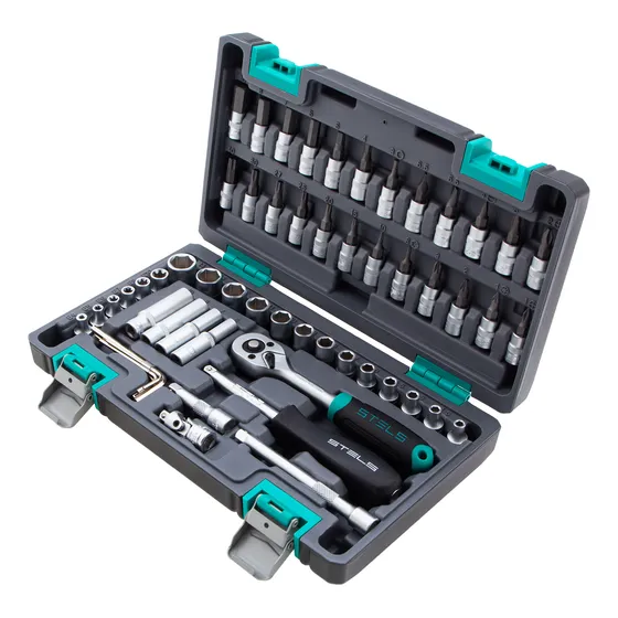 Maleta De Soquete E Bits 57 Peças Encaixe 1/4 1410155 Stels