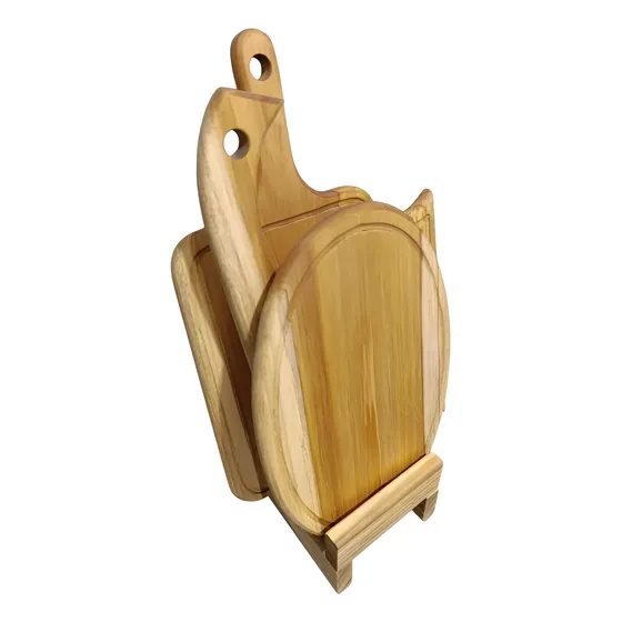 Set 3 Tablas Para Cocina En Madera Teca