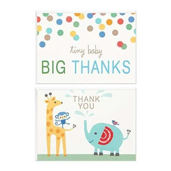 Surtido De Tarjetas De Agradecimiento Para Baby Shower De Ha