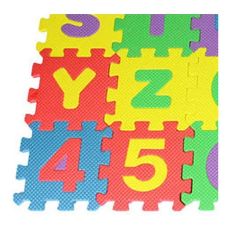 Alfombra Didactica Infantil Goma Eva Numeros Letras 12x12cm Números Y Letras