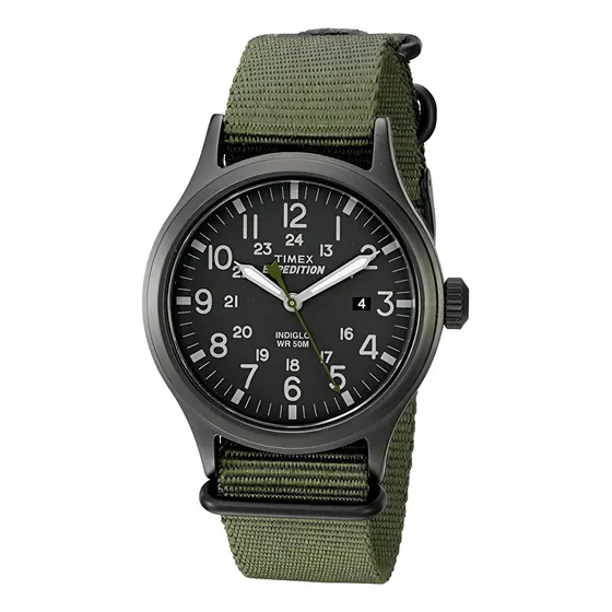 Reloj Hombre Timex con Luz Indiglo 40 Mm Tw4b047009j Resistencia al Agua 50 m Correa Nailon con Calendario