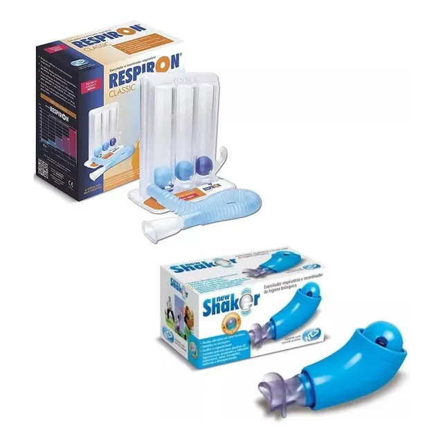 Kit New Shaker + Respiron Classic Fisioterapia Pulmonar Ncs