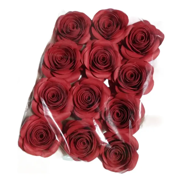 Flor De Papel Para Decorar Tortas (12 Uni)