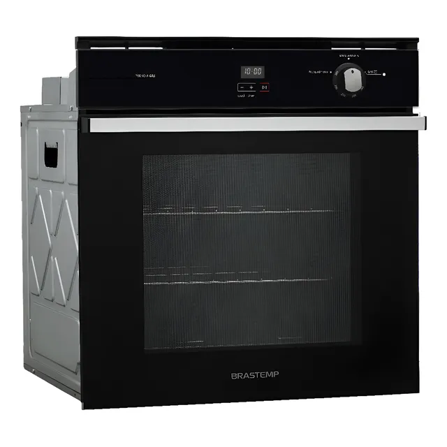 Forno De Embutir A Gás Brastemp 78 Litros Preto Com Grill E