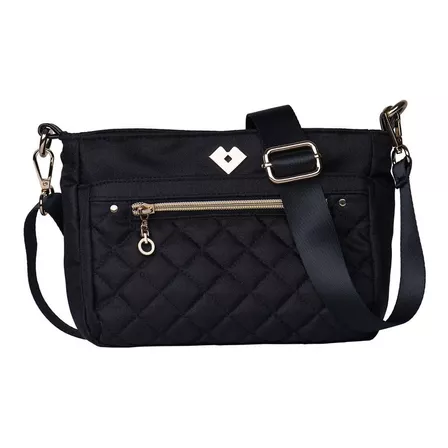 Bolsa Mujer Crossbody Bandolera, Bolso Dama Original Luckyly Color Negro