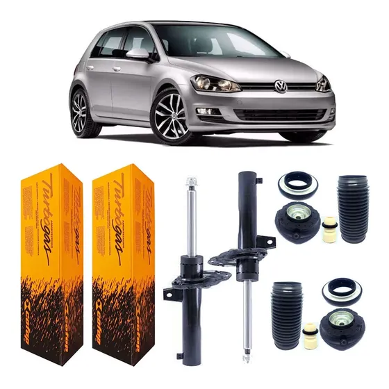 Par Amortecedor + Kit Dianteiro Golf Tsi 2014 2015 2016 2017
