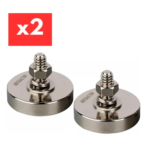 X2 Imanes De Neodimio Potentes Con Tornillo Para Antenas
