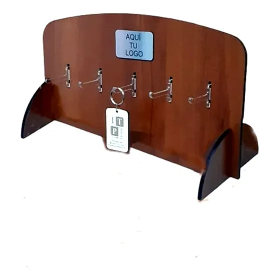 Exhibidor Para 5 Llaveros Personalizable Negro