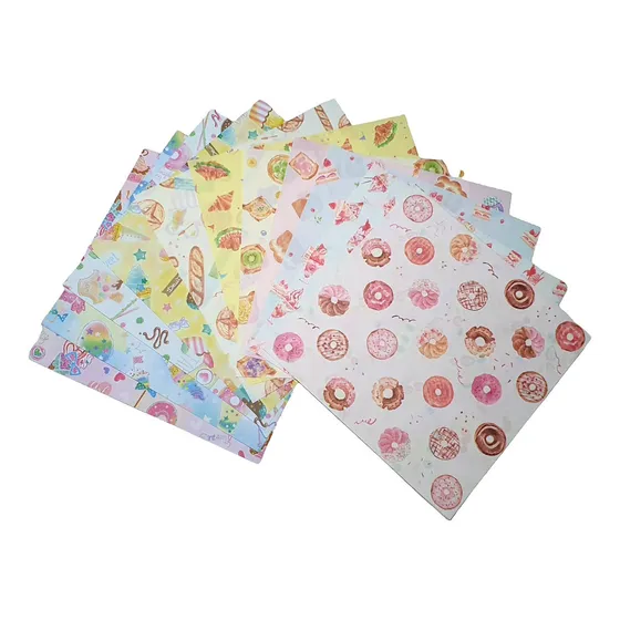 Lote 67 C/12 Papel De Carta Importado Coleção Pães E Doces