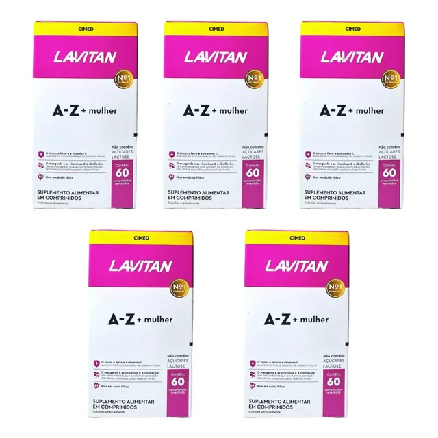 Kit Lavitan A Z Mulher Suplemento Alimentar Original 05 Un