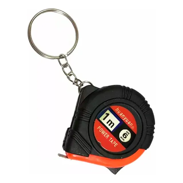 Mini Llavero Flexómetro 1 Metro Color Rojo Cinta Métrica