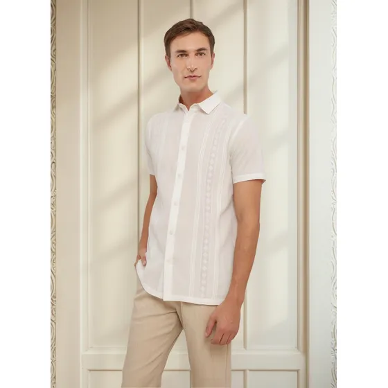 Camisa Guayabera De Hombre Patprimo Blanco #44030381